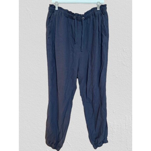 Sanctuary Social Standard Blue Solstice Pants Pull on Joggers Linen Blend Sz XL - Picture 1 of 12